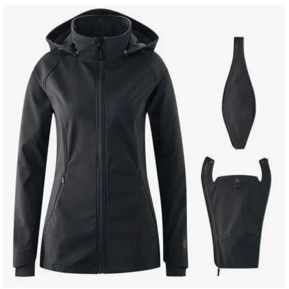Mamalila Allrounder Black Softshell Maternity and Babywearing Jacket M - Picture 11 of 15